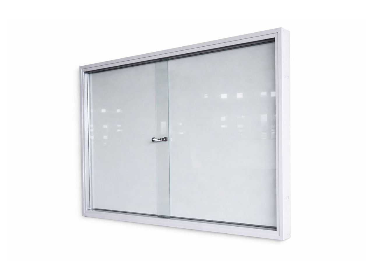 Bảng thông tin kính lùa khung nhôm treo tường