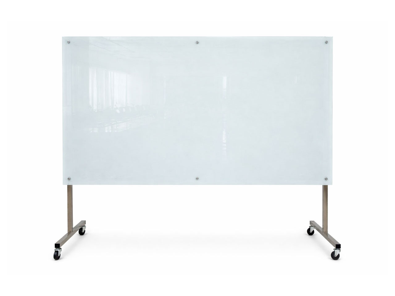 Bảng kính cường lực di động có bánh xe